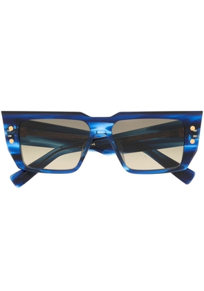 Balmain Eyewear B-VI rectangular-frame sunglasses - Blue