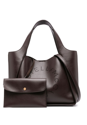 Stella McCartney perforated-logo tote bag - Brown
