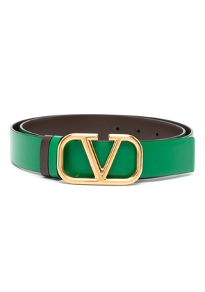 Valentino Garavani Pre-Owned VLogo reversible leather belt - Green
