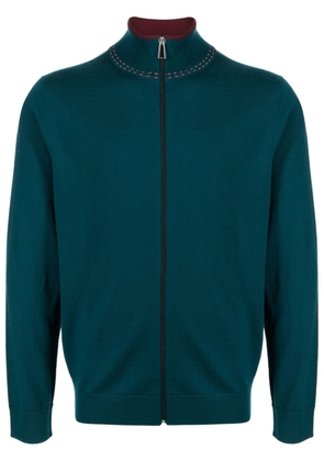 PS Paul Smith high-neck zip-up cardigan - Green