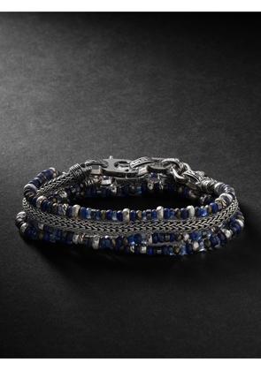 John Hardy - Silver and Multi-Stone Beaded Wrap Bracelet - Men - Silver - M