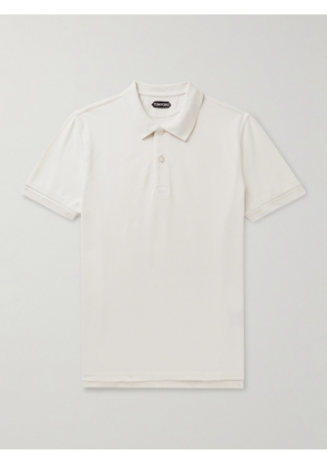 TOM FORD - Cotton-Piqué Polo Shirt - Men - Neutrals - IT 44
