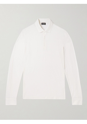 Zegna - Wool Polo Shirt - Men - White - S
