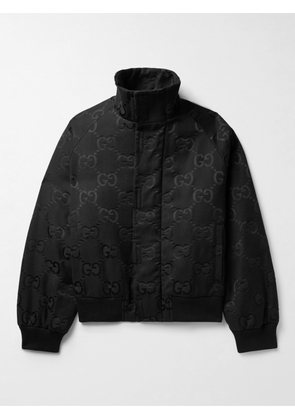 Gucci - Logo-Jacquard Padded Cotton-Blend Canvas Jacket - Men - Black - IT 44