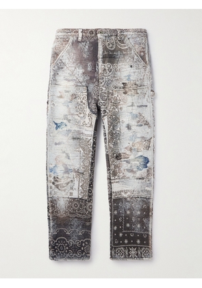 PROLETA RE ART - Boro Straight-Leg Patchwork Jeans - Men - Gray - UK/US 34
