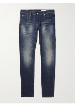 Alexander McQueen - Graffiti Straight-Leg Logo-Embroidered Jeans - Men - Blue - IT 46