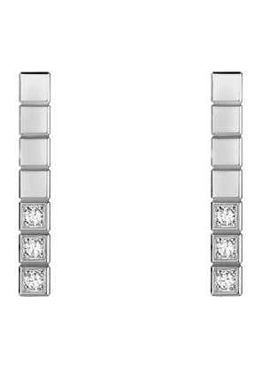 Chopard White Gold And Diamond Ice Cube Earrings