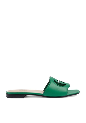 Gucci Leather Cut-Out Sandals