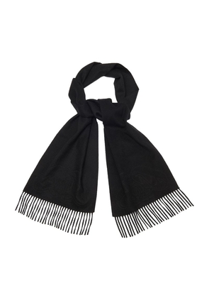 Alexander Mcqueen Cashmere Embossed Seal Scarf