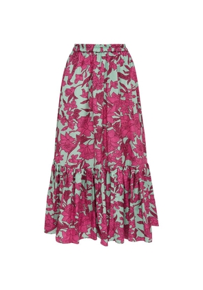 La Doublej Floral Print Sunset Skirt
