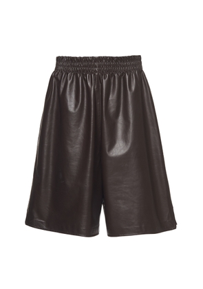 Bottega Veneta - Long Leather Shorts - Brown - S - Moda Operandi