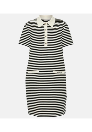 Moncler Striped cotton-blend polo dress