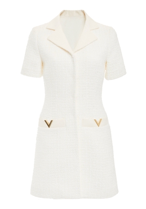 Valentino Garavani - Wool Tweed Mini Dress - White - IT 42 - Moda Operandi