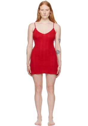 Cou Cou SSENSE Exclusive Red 'The Cami' Minidress