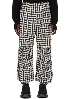 Burberry Black & White Houndstooth Trousers