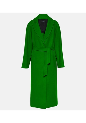 A.P.C. Florence wool-blend wrap coat