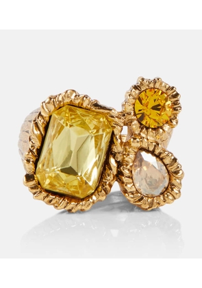 Oscar de la Renta Lintzer crystal-embellished ring