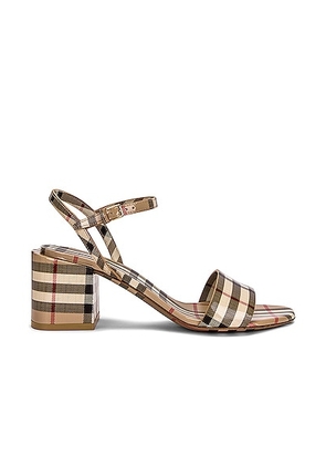 Burberry Cornwall Sandals in Archive Beige Check - Beige. Size 35 (also in 35.5, 39.5).