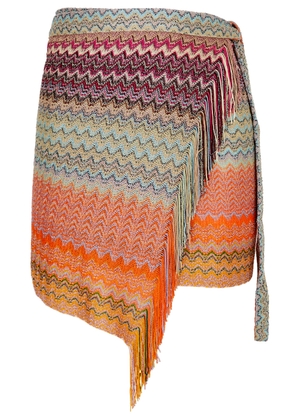 Missoni Zigzag-intarsia Knitted Sarong - Multicoloured 1 - One Size