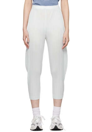 PLEATS PLEASE ISSEY MIYAKE White Monthly Colors March Trousers