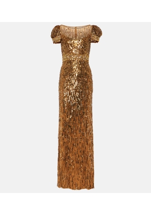 Jenny Packham Sungem sequined gown