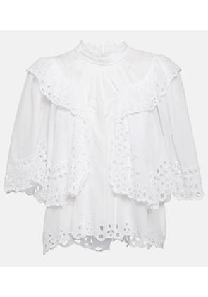 Marant Etoile Katia embroidered cotton blouse