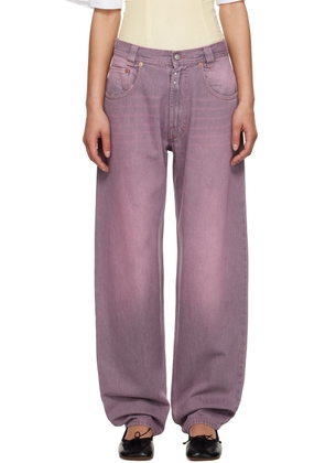 MM6 Maison Margiela Purple Drawstring Jeans