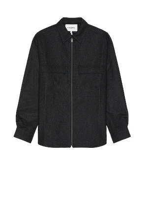 FRAME Modern Zip Shirt in Charcoal Grey - Grey. Size XL/1X (also in ).