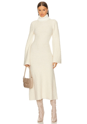 GRLFRND Maeko Boucle Dress in Ivory. Size S, XS.