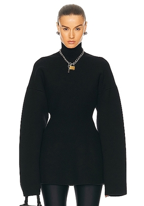 Balenciaga Cashmere Hourglass Turtleneck Sweater in Black - Black. Size L (also in XS).