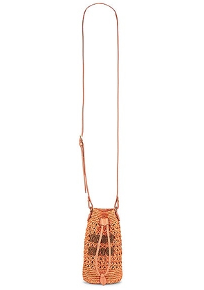 Miu Miu Crochet Crossbody Bag in Tulipano & Cognac - Peach. Size all.