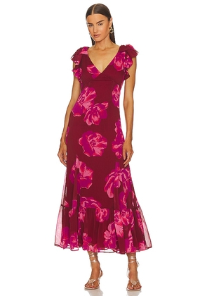 Tularosa Althea Maxi Dress in Fuchsia. Size L, M, XS.