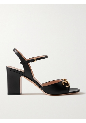 Gucci - Lady Horsebit-detailed Leather Sandals - Black - IT36,IT37,IT37.5,IT38,IT38.5,IT39,IT39.5,IT40,IT40.5,IT41,IT42