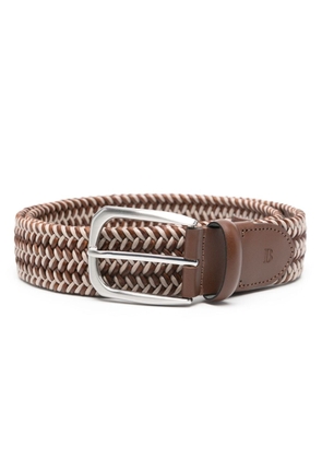 Boggi Milano woven buckle belt - Brown