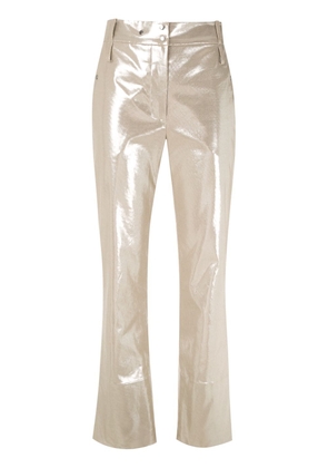 Gloria Coelho metallic cropped trousers