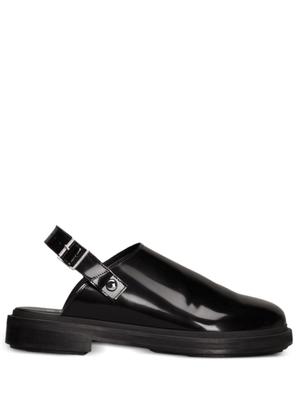 AMI Paris patent-leather slingback sandals - Black