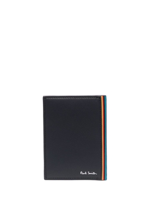 Paul Smith striped leather cardholder - Black