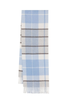 N.Peal plaid cashmere scarf - Blue