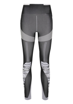 adidas by Stella McCartney logo-print striped leggings - Black