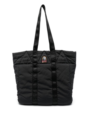 Parajumpers logo-patch padded tote - Black