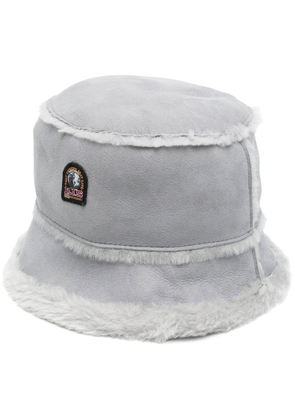 Parajumpers logo patch shearling bucket hat - Grey