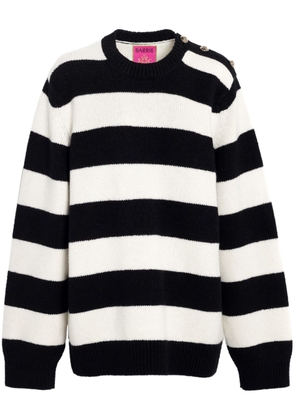 Barrie striped intarsia-knit jumper - Black