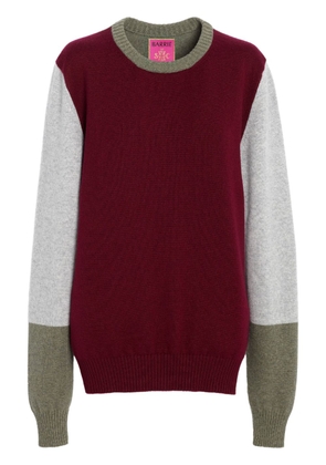Barrie colour-block cashmere jumper - Red