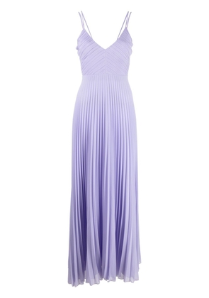Patrizia Pepe empire-line pleated gown - Purple