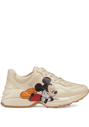 Gucci x Disney Rhyton leather sneakers - White