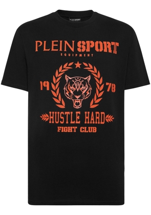 Plein Sport logo-print cotton T-shirt - Black