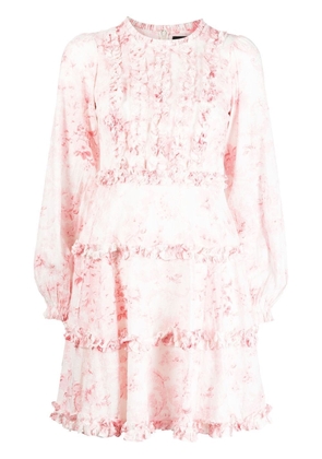 Needle & Thread ruffle-trim floral print dress - Pink