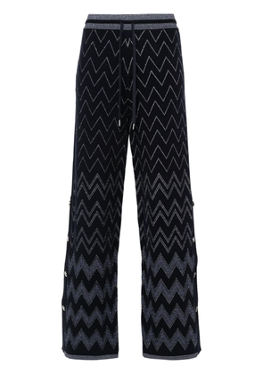 Missoni straight-leg knitted trousers - Blue
