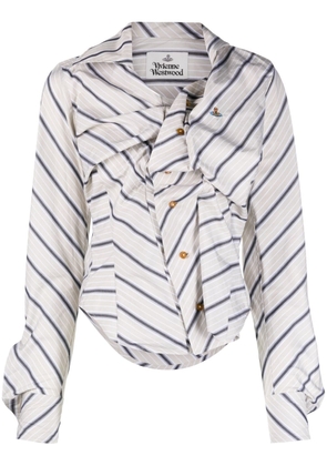 Vivienne Westwood drapped cotton shirt - Neutrals