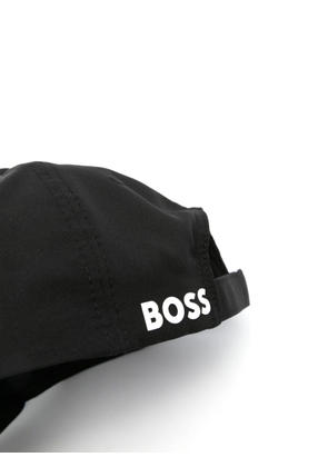 BOSS x Matteo Berrettini rubberised-logo polo shirt - Black